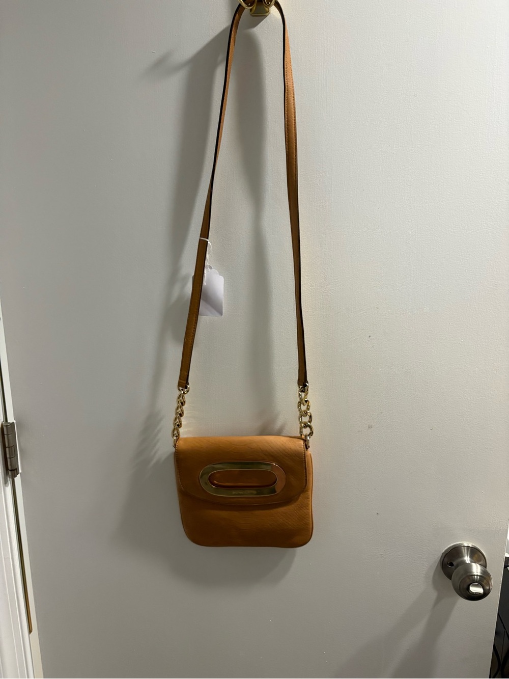 Michael Kors Cognac Crossbody Bag with Gold Accent